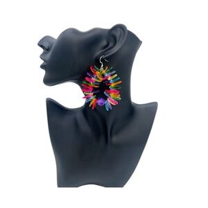 (New) 3D Multi-Colored Crystal Earrings (JUANITA)